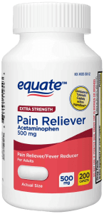 قرص Equate™ Extra Strength Pain Reliever 500mg برای تسکین دردهای عضلانی، مفصلی، سردرد و دندان درد.