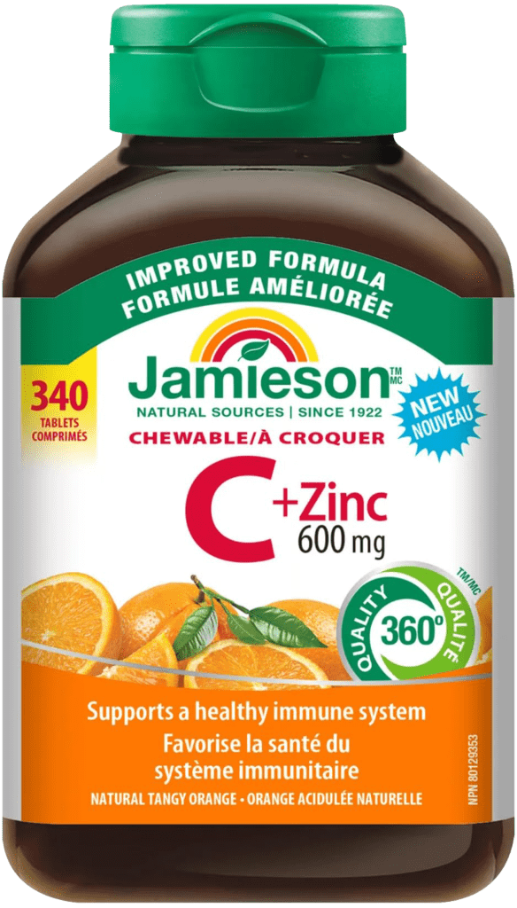 Jamieson Chewable Vitamin C 600mg – ویتامین C جویدنی تقویت سیستم ایمنی