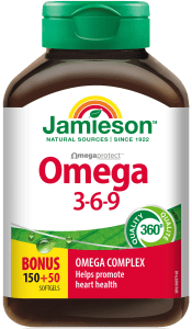 Jamieson OmegaProtect Omega 3-6-9 برای حمایت از سلامت قلب، عروق و تعادل چربیهای مفید بدن