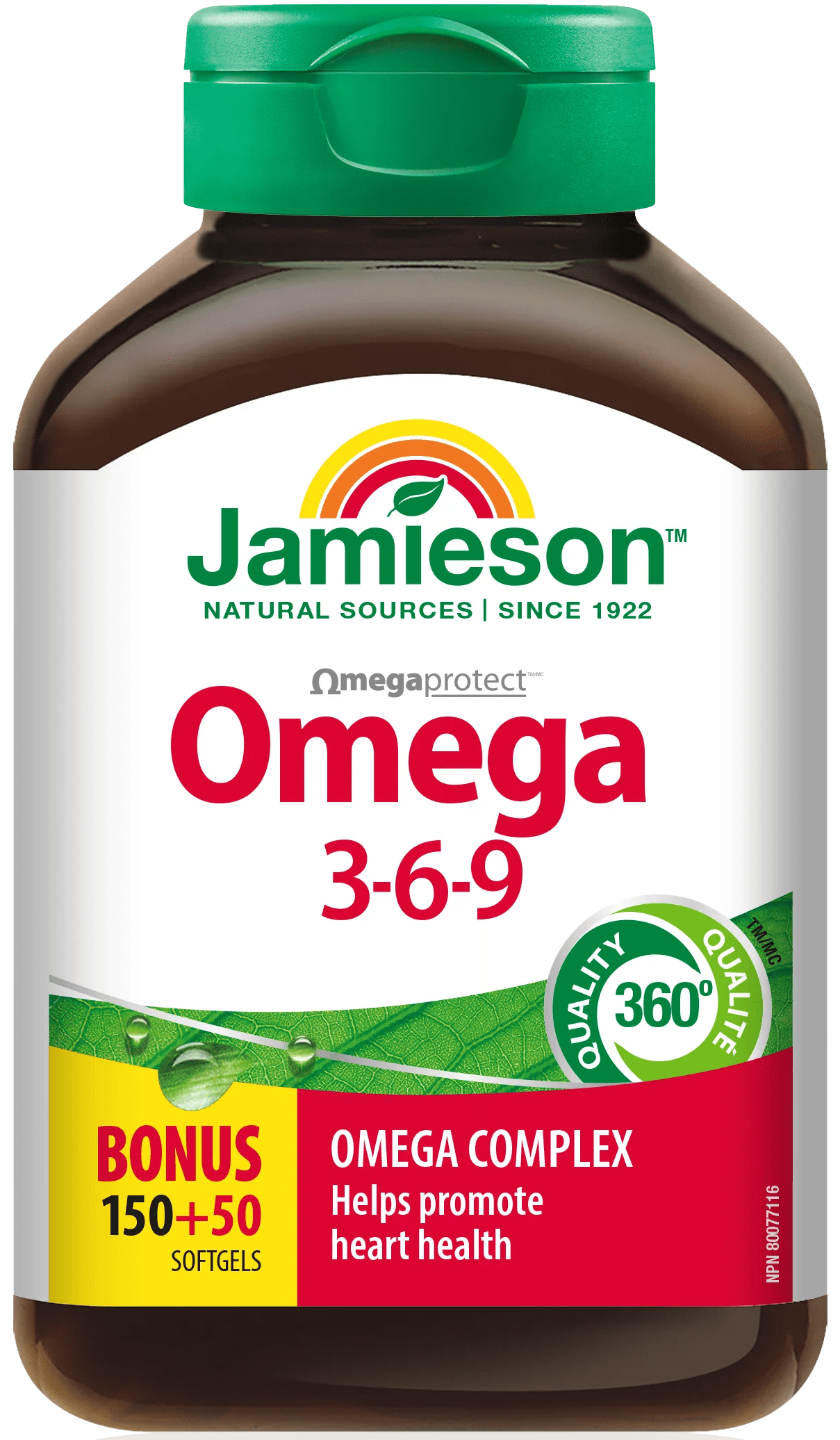 Jamieson OmegaProtect Omega 3-6-9 برای حمایت از سلامت قلب، عروق و تعادل چربی‌های مفید بدن