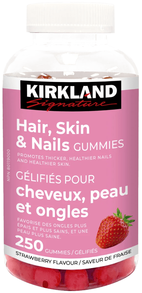 پاستیل Kirkland Signature Hair, Skin & Nails برای تقویت مو، پوست و ناخن با بیوتین و ویتامین‌های ضروری