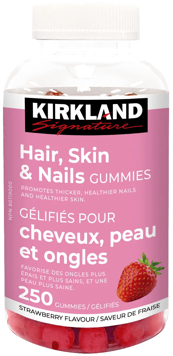 پاستیل Kirkland Signature Hair, Skin & Nails برای تقویت مو، پوست و ناخن با بیوتین و ویتامین‌های ضروری