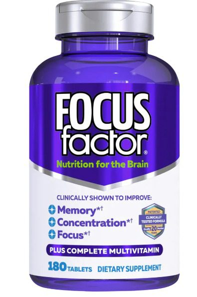 مولتی‌ویتامین Focus Factor Nutrition for the Brain برای تقویت تمرکز، حافظه و عملکرد مغز همراه با ویتامین‌های کامل
