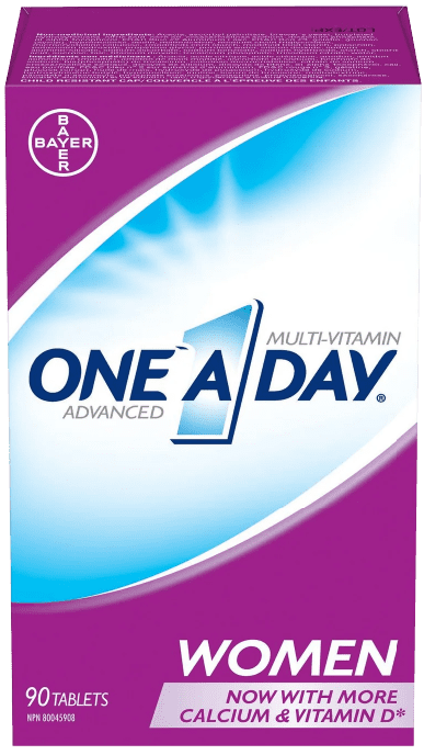 مولتی‌ویتامین Bayer One A Day Women Complete برای افزایش انرژی، سلامت استخوان و تقویت سیستم ایمنی بانوان.