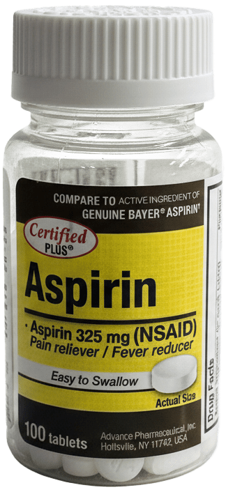 قرص CERTIFIED PLÚS® Aspirin 325 mg برای حفظ سلامت قلب و کاهش التهاب.