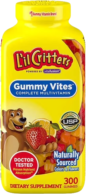 مولتی‌ویتامین پاستیلی Lil Critters Gummy Vites™ برای کودکان، کمک به رشد سالم و تقویت سیستم ایمنی