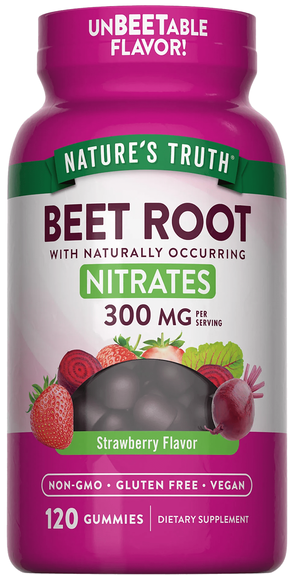 پاستیل چغندر Nature’s Truth Beet Root Gummies برای افزایش انرژی طبیعی و حمایت از سلامت قلب و گردش خون.